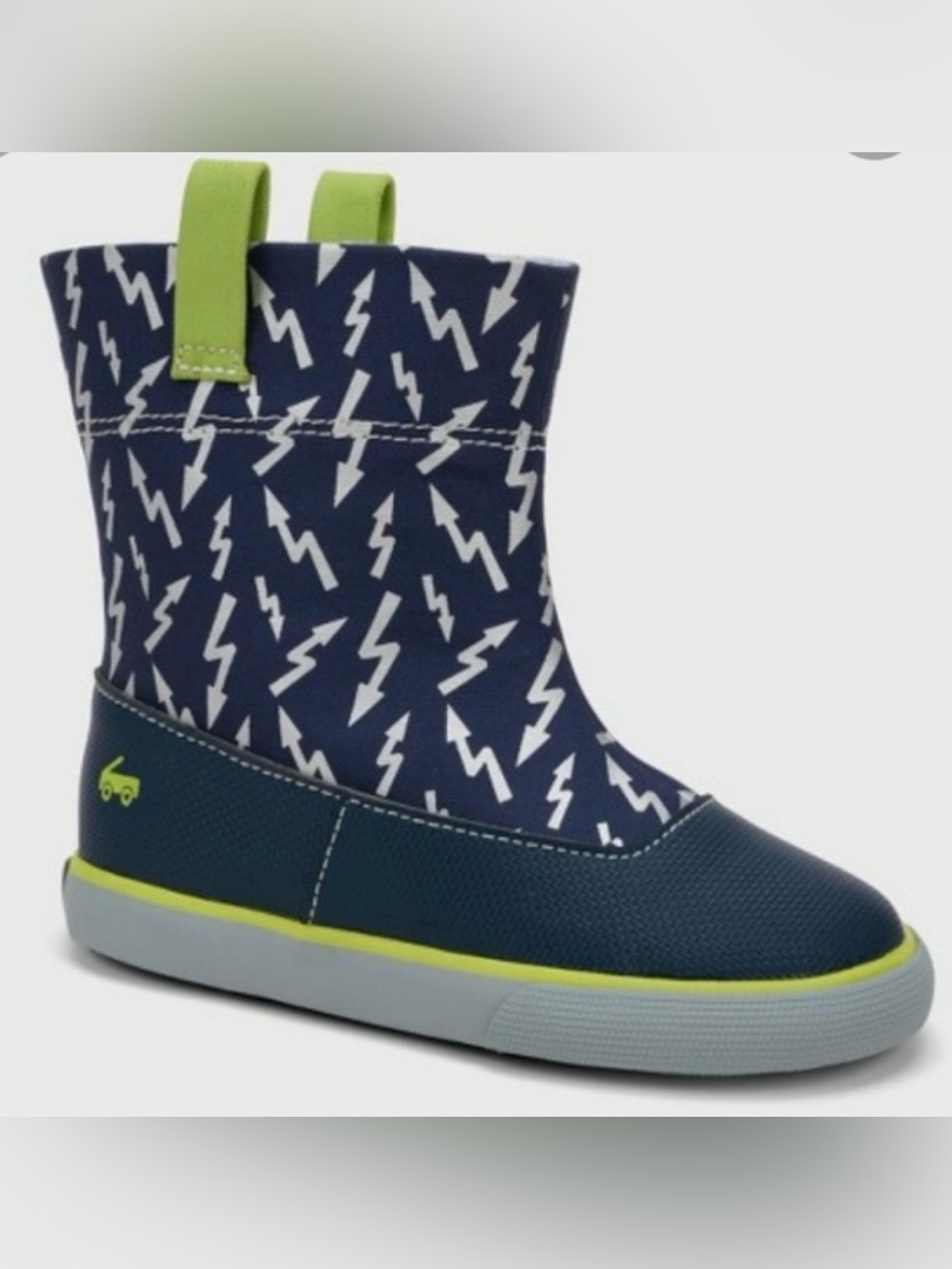 See Kai Run Basics Kid Ripley Lightning Blue
Toddler Pull-On Boots Size 10 Shoes